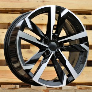 Jante Skoda 20x8,5 ET38 5x112 - Black Polished Half Matt