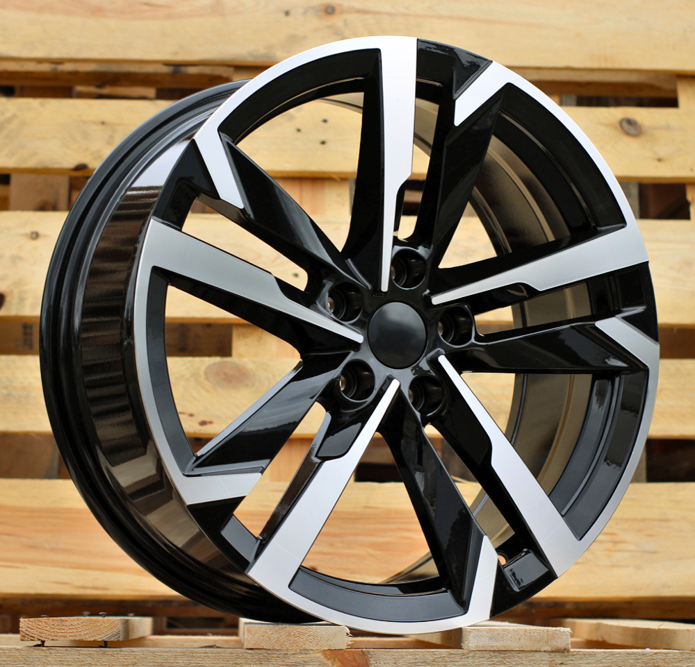 Jante Skoda 20x8,5 ET38 5x112 - Black Polished Half Matt