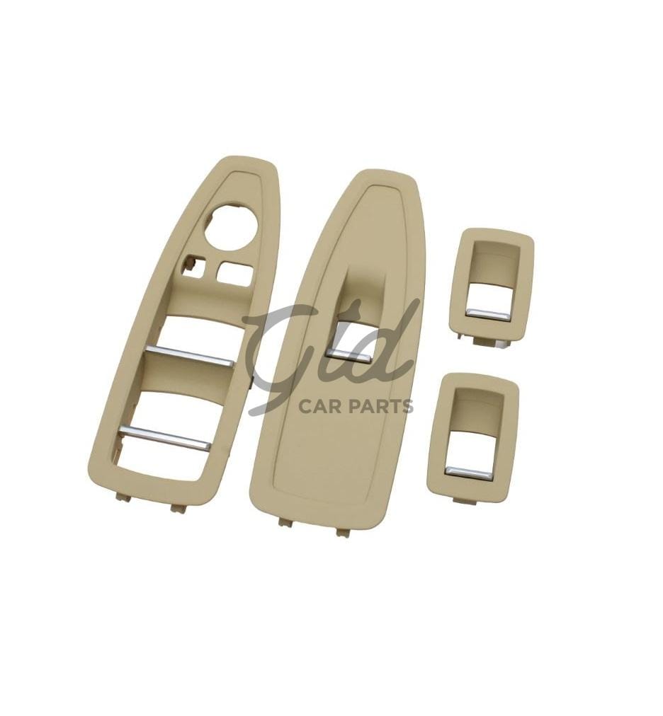 Conjunto de 4 Molduras Vidros Bege BMW Série 1/3/4 F20 F30 F36 C/ Esp. Rebatíveis