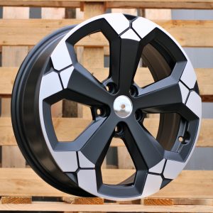 Jante Dacia 18x6,5 ET32 5x114,3 - Black Partial Polished Half Matt