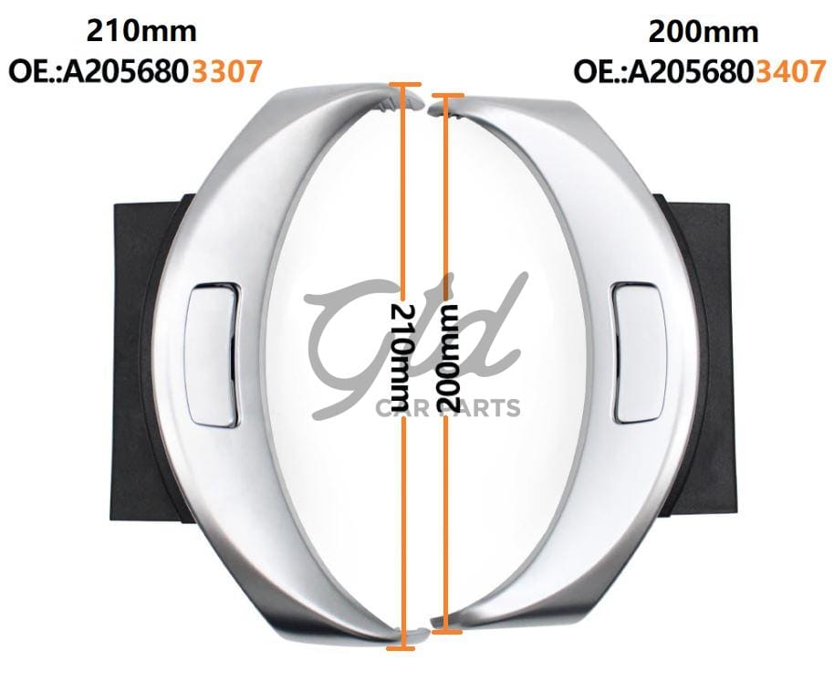 Friso da Consola Cromado 200mm Mercedes-Benz Classe C GLC W205 W253 2014-2021 - Image 2