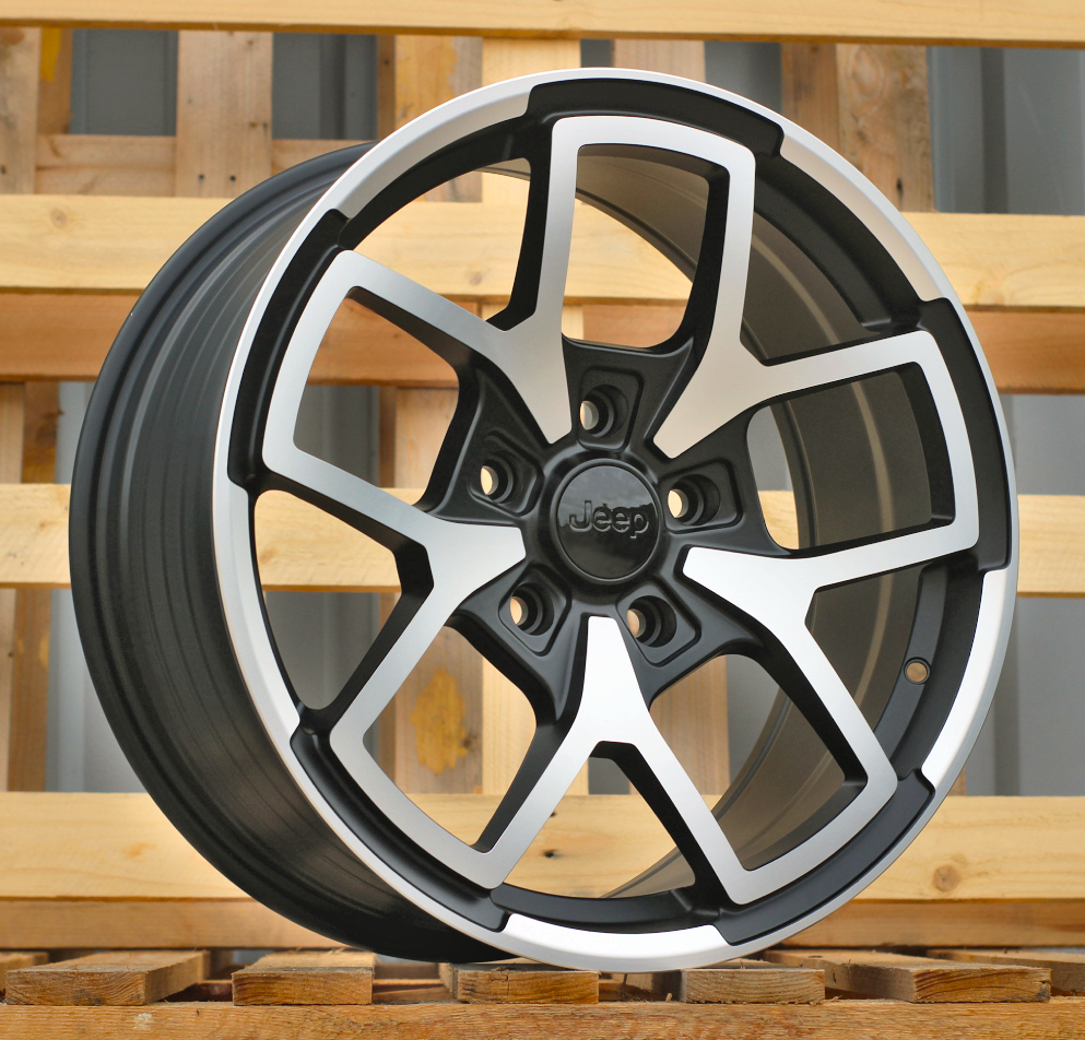 Jante JEEP 18x8 ET35 5x127 - Black Polished Half Matt