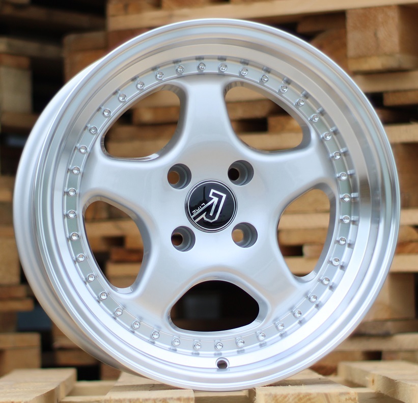 Jante BMW 14x7 ET20 4x100 - Silver+Polished Lip