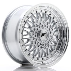 JR Wheels JR9 16x7,5 ET25 BLANK Silver w/ Machined Lip+Silver Rivets