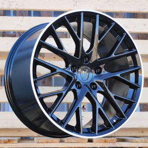 Jante Porsche 21x9,5 ET65 5x130 - Black+Polished Lip