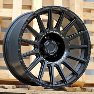Jante 4X4 18x9 ET 6x114,3 - Black Matt+Text
