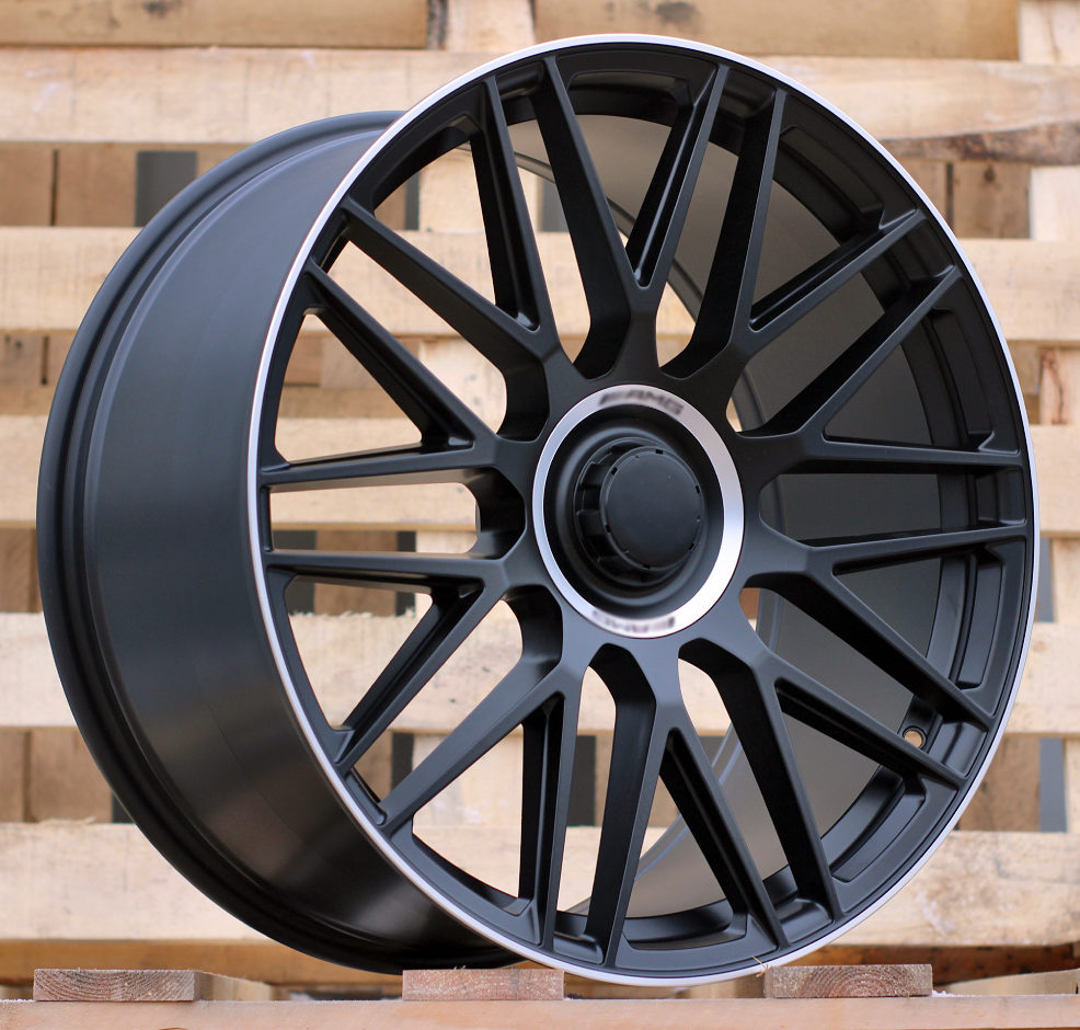 Jante Mercedes 22x9,5 ET45 5x112 - Black Half Matt+Polished Lip