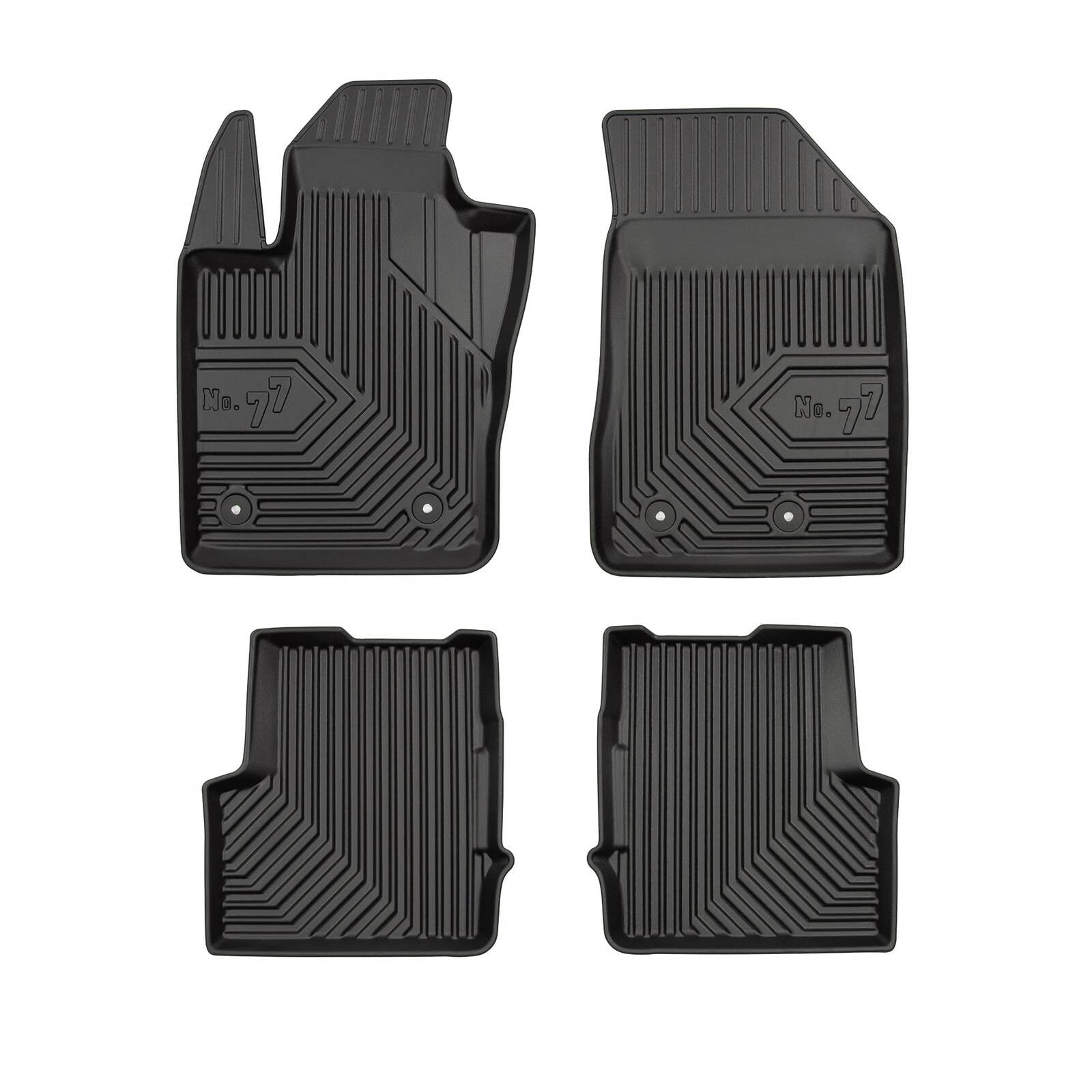 PACK 4 TAPETES BORRACHA NO.77 FIAT 500X CROSSOVER 2014->