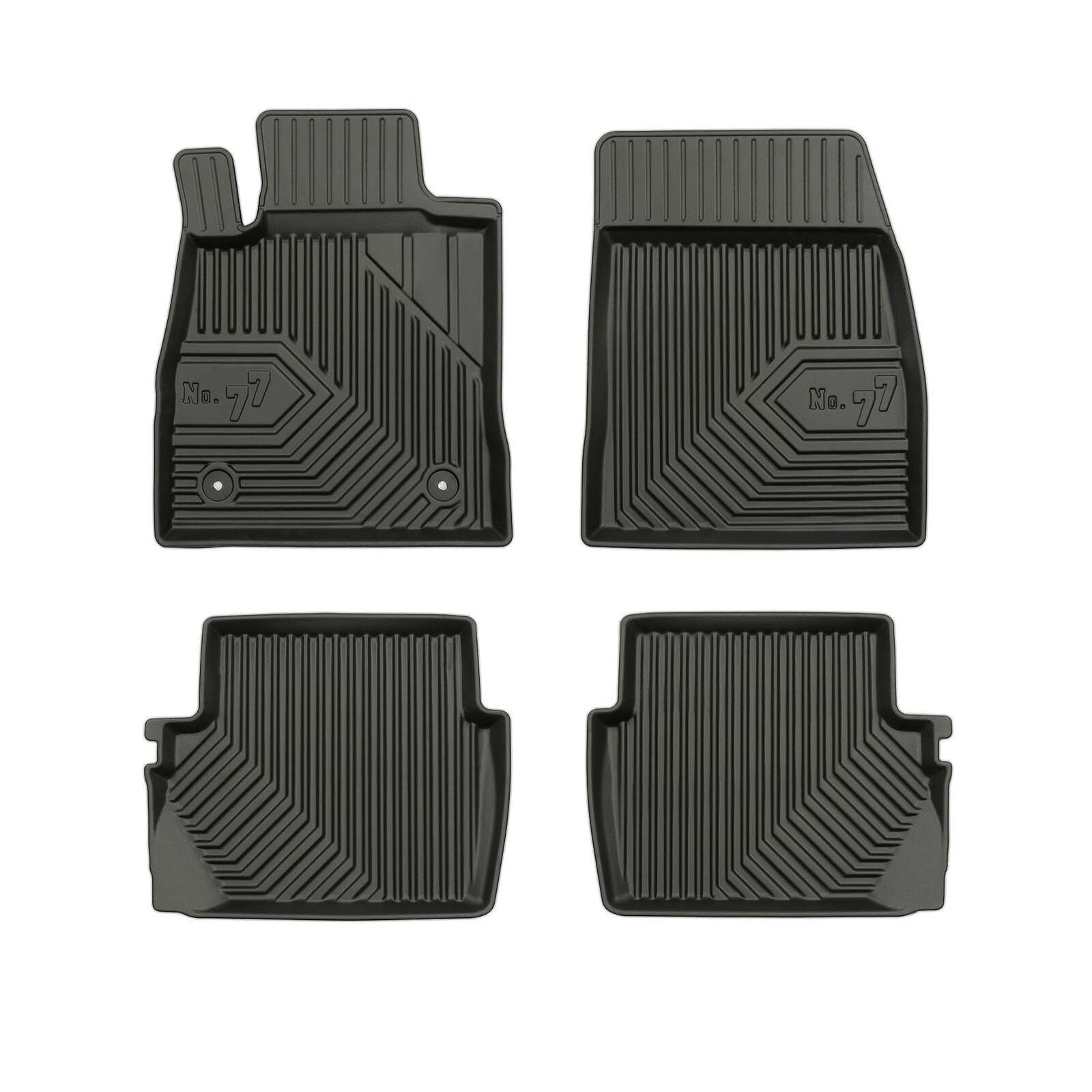 PACK 4 TAPETES BORRACHA NO.77 FORD FIESTA VII HATCHBACK 2017-2023
