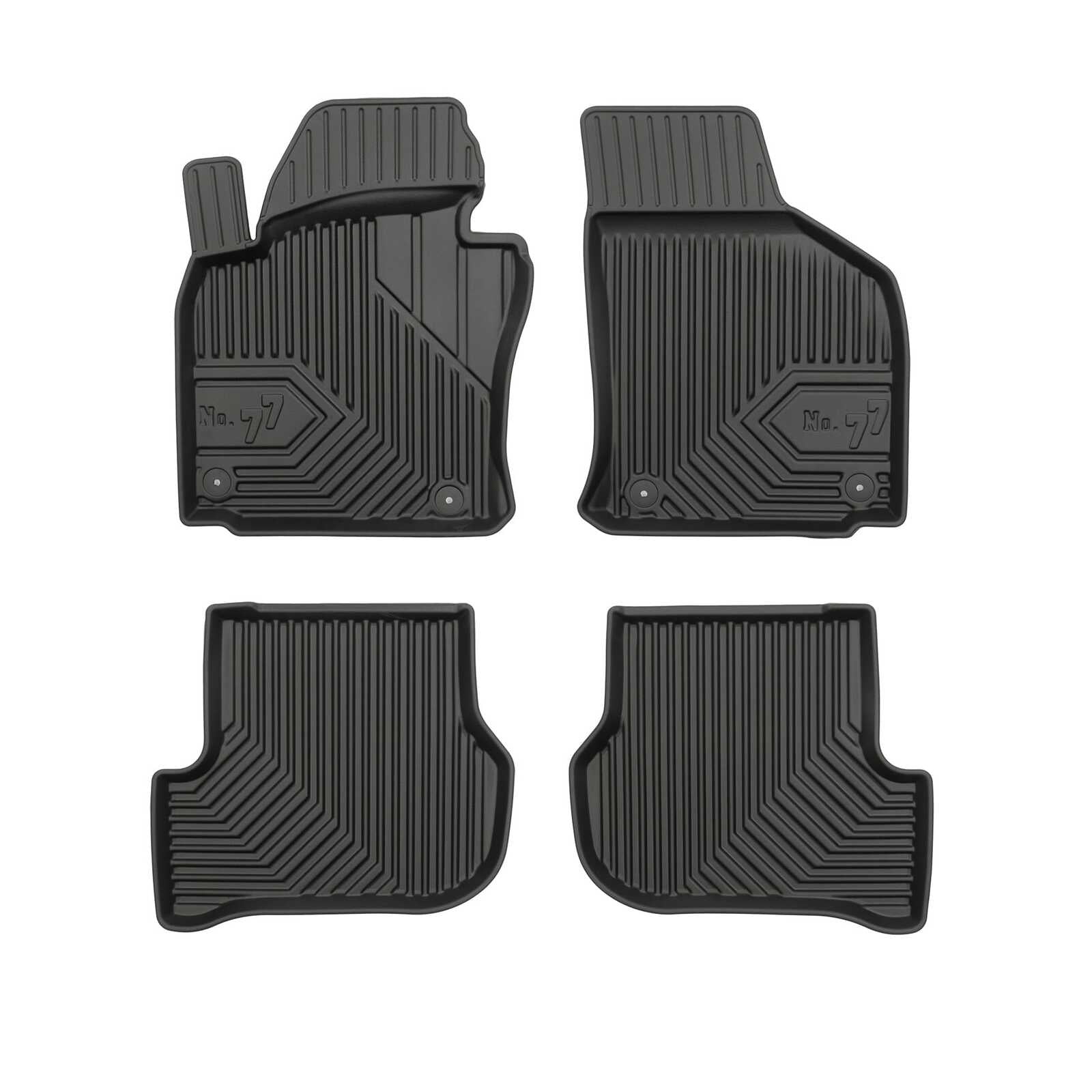 PACK 4 TAPETES BORRACHA NO.77 VOLKSWAGEN GOLF VI 2008-2016