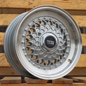Jante RACIN 13x6 ET25 4x100|4x114,3 - Silver+Polished Lip