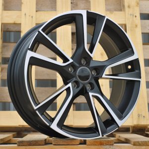 Jante Skoda 17x7 ET46 5x100 - Black Polished Half Matt