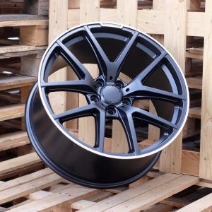 Jante Mercedes 21x10 ET33 5x130 - Black Matt+Polished Lip