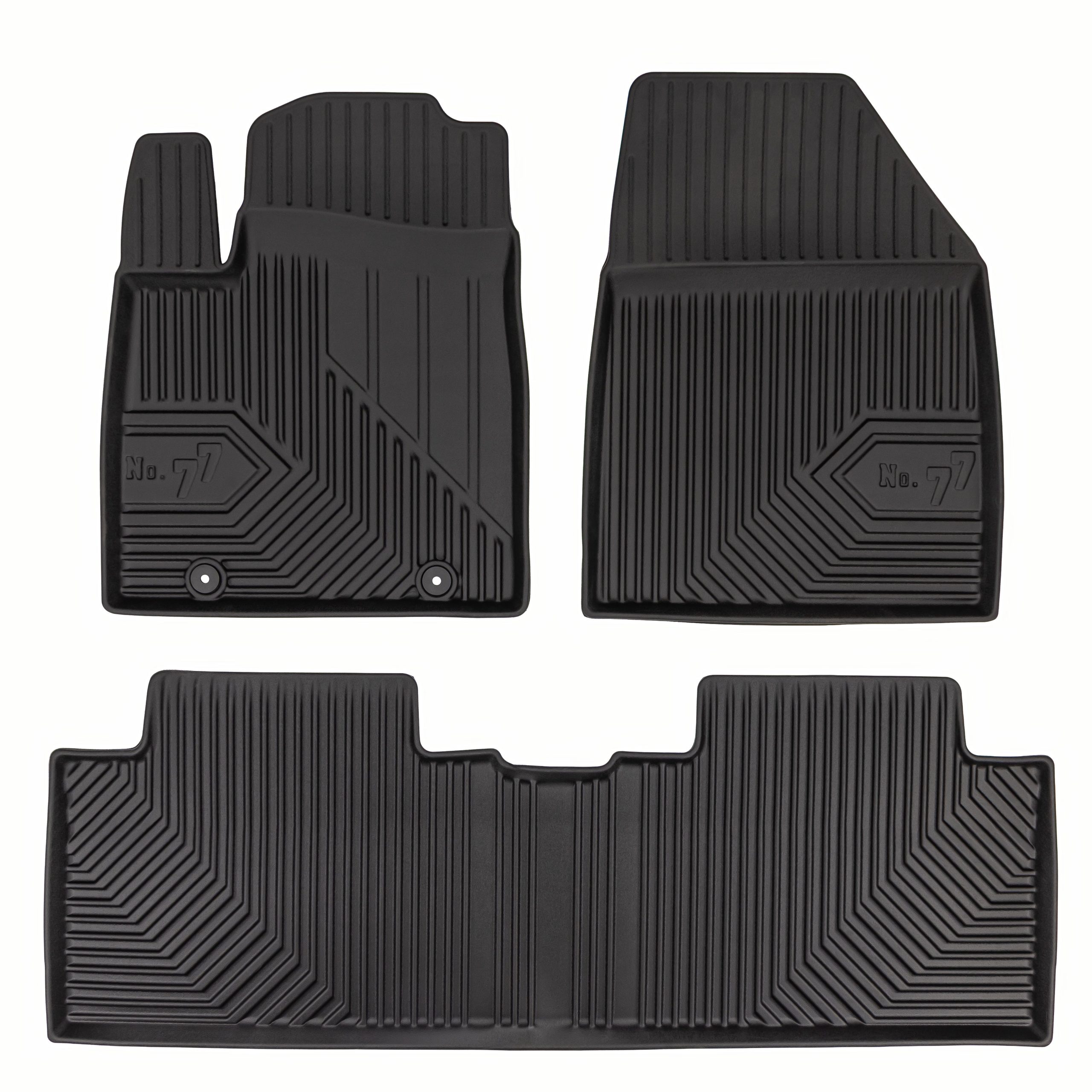 PACK 3 TAPETES BORRACHA NO.77 BYD ATTO2 SUV 2024-2026