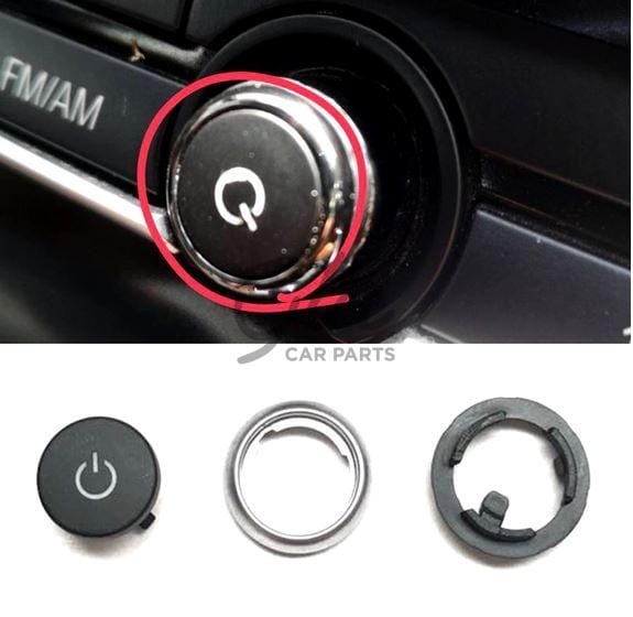 Botão Rádio Preto Com Símbolo BMW Série 5/7 F10 F11 GT F01 F02