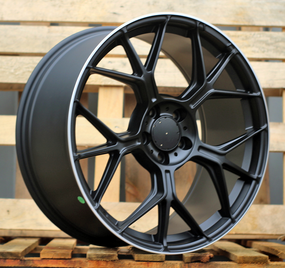 Jante Mercedes 19x9,5 ET45 5x112 - Black+Polished Lip