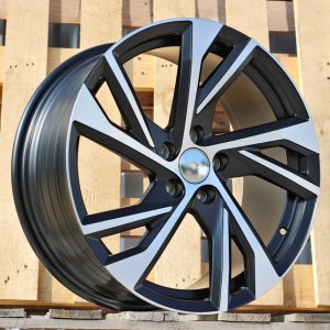 Jante Volvo 18x8 ET45 5x108 - Black Polished Half Matt