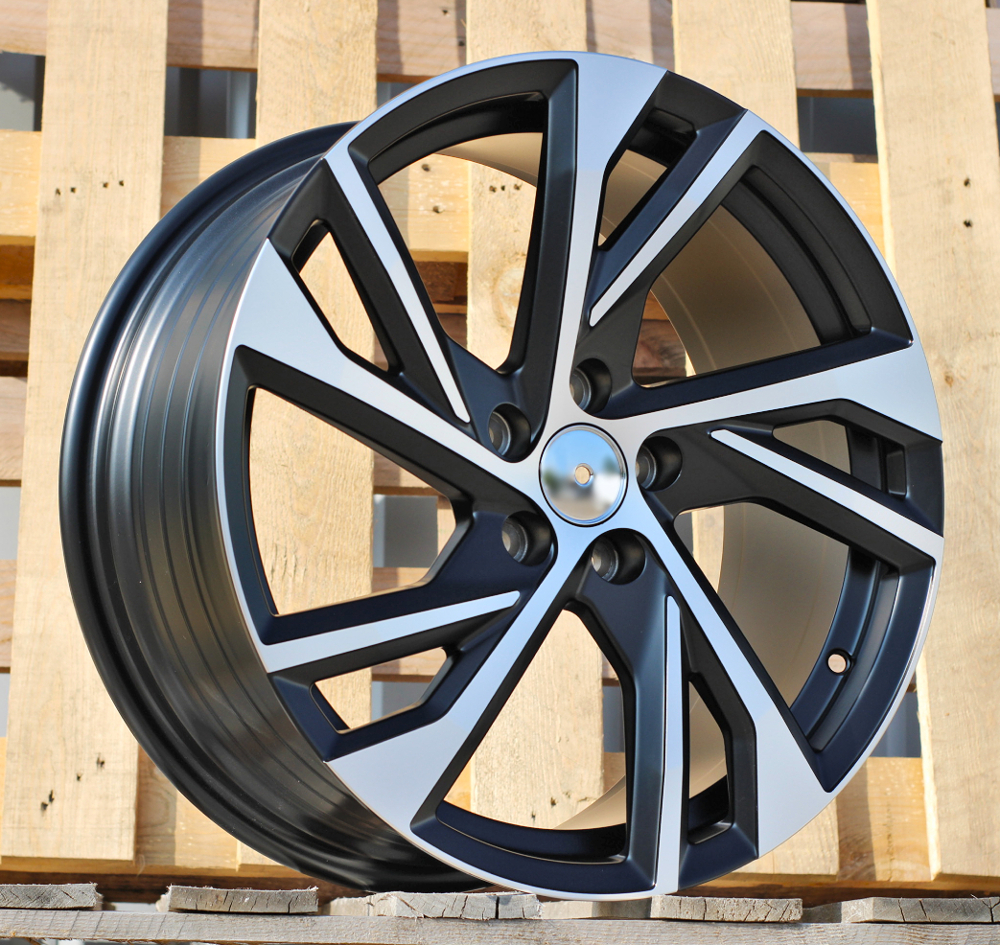 Jante Volvo 18x8 ET45 5x108 - Black Polished Half Matt