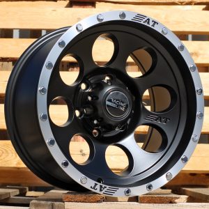 Jante 4X4 16x8,5 ET-15 6x139,7 - Black Half Matt+Polished Lip