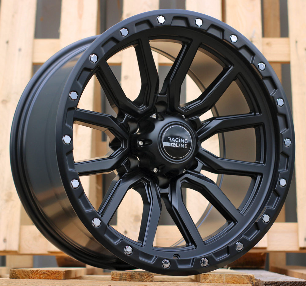 Jante 4X4 18x10 ET-18 6x139,7 - Black Half Matt