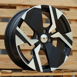 Jante Peugeot 17x6,5 ET32 4x108 - Black Polished Half Matt