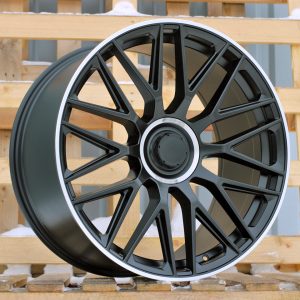 Jante Mercedes 22x11,5 ET47 5x112 - Black Half Matt+Polished Lip