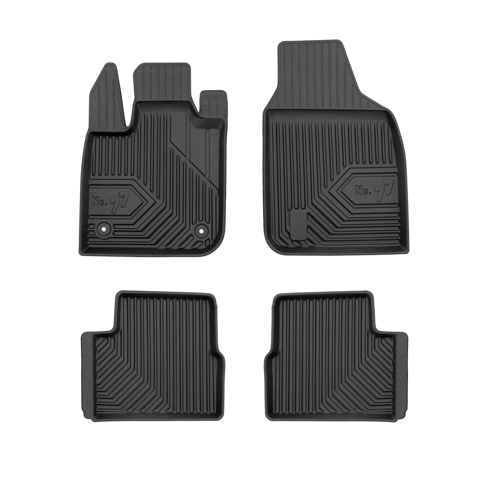 PACK 4 TAPETES BORRACHA NO.77 FIAT 500E II 2020->