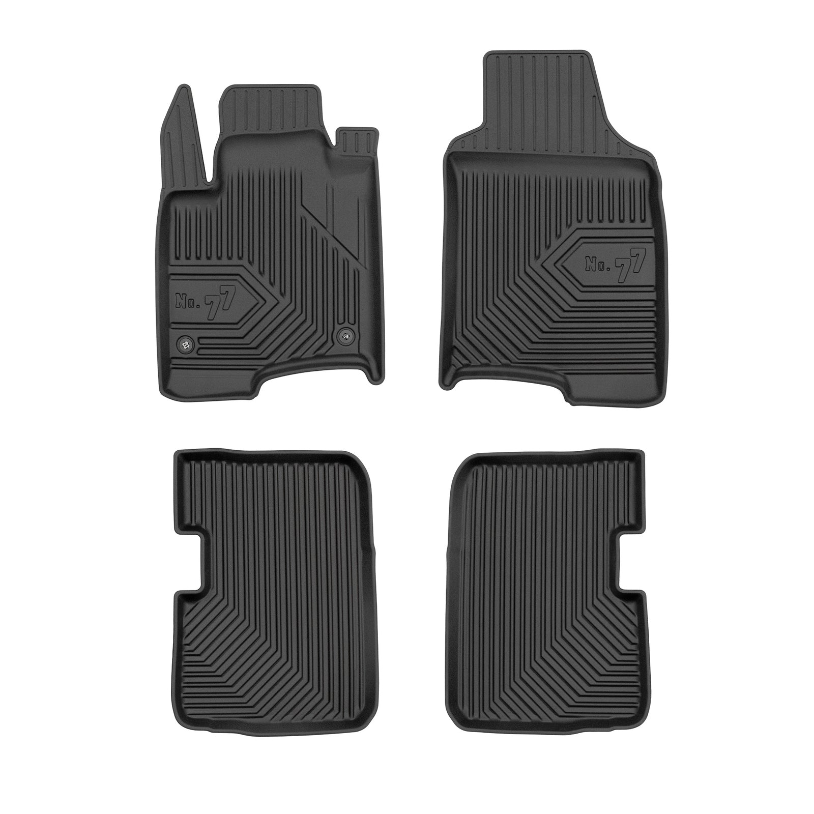 PACK 4 TAPETES BORRACHA NO.77 FIAT PANDA III 2011->