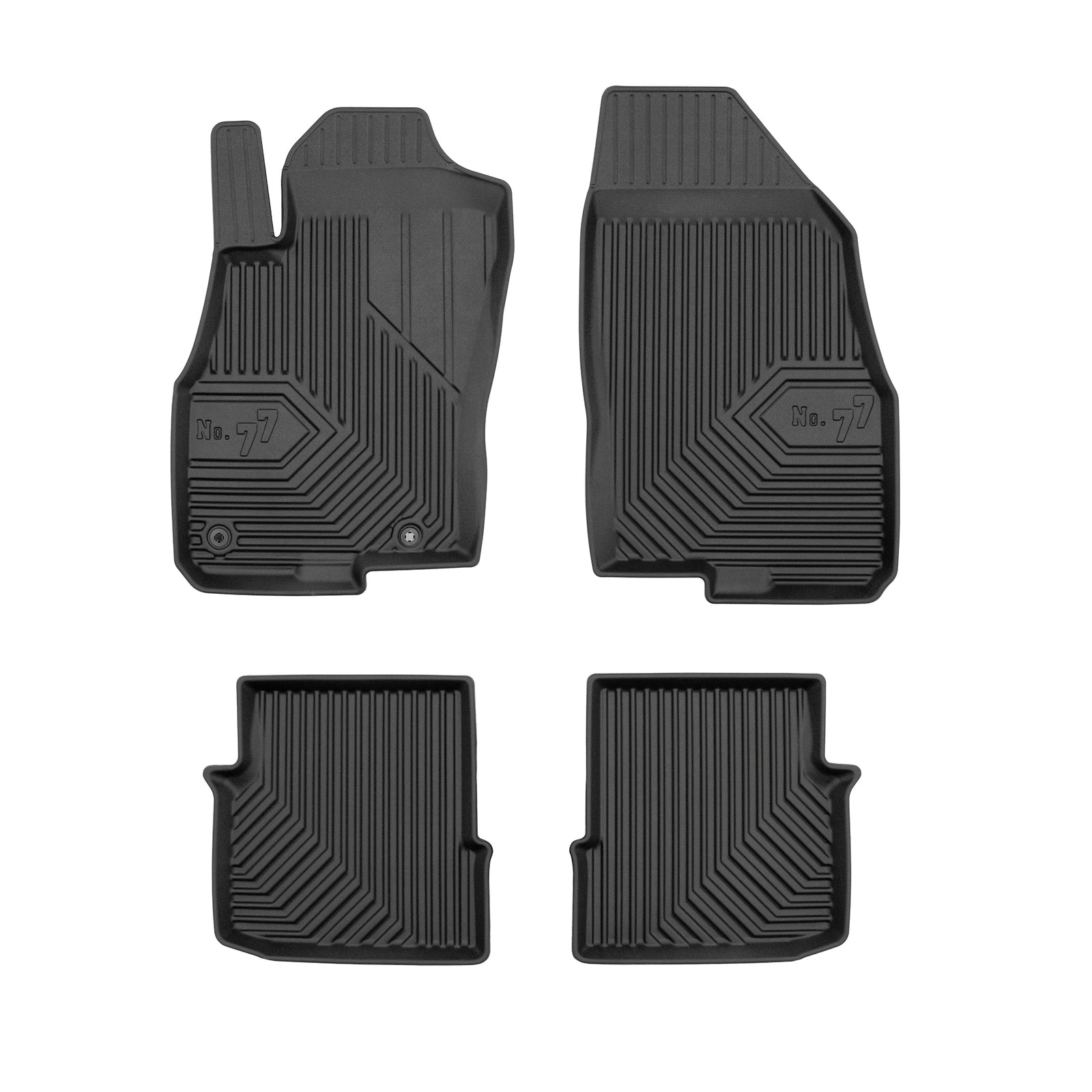 PACK 4 TAPETES BORRACHA NO.77 FIAT PUNTO EVO 2009-2012