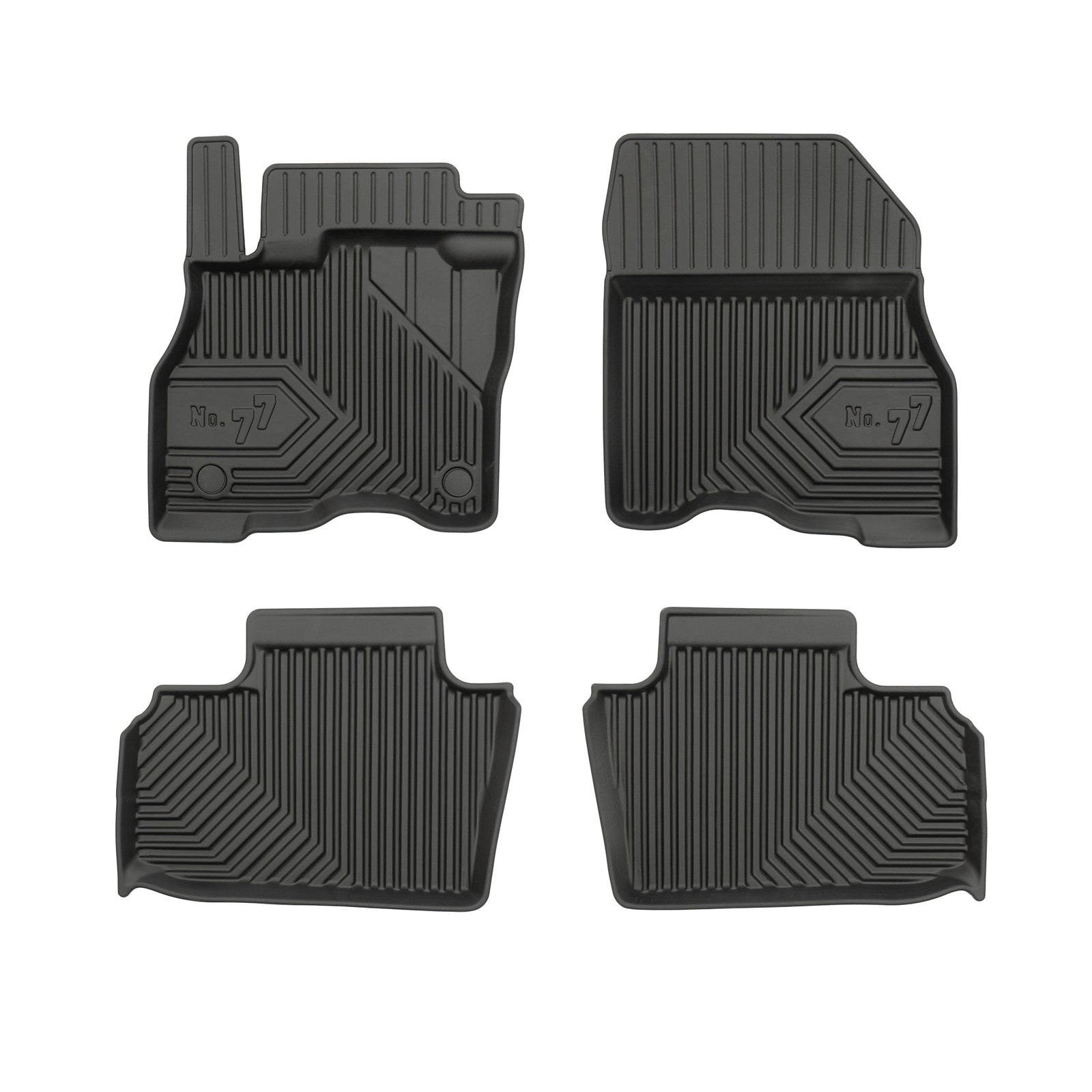 PACK 4 TAPETES BORRACHA NO.77 NISSAN LEAF II 2017-2025