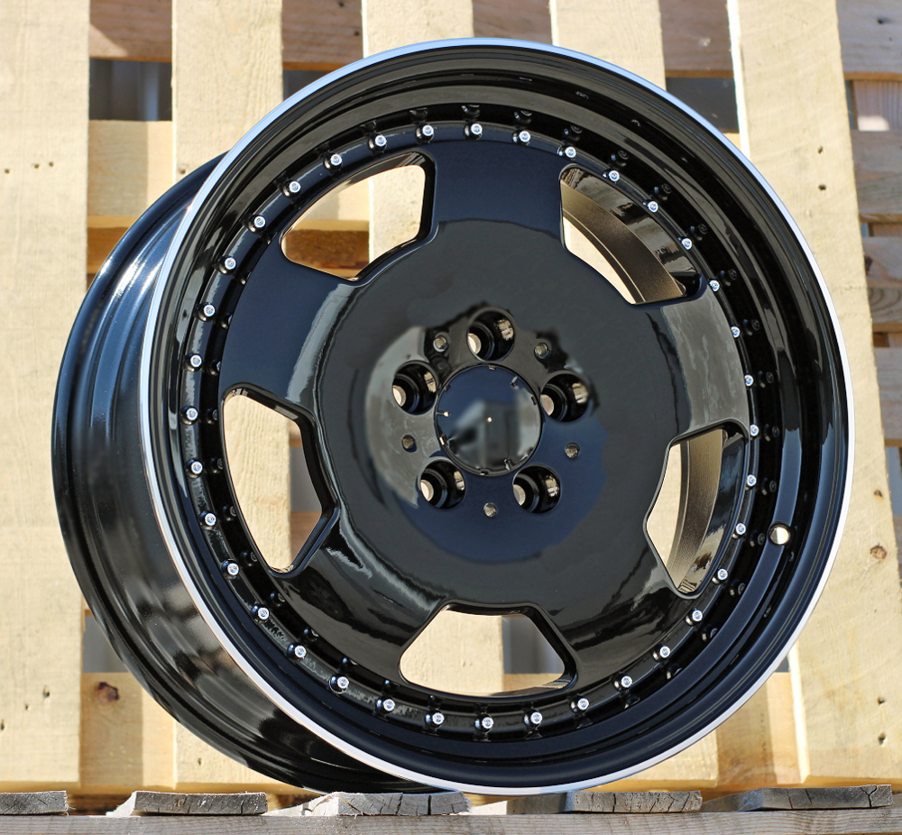 Jante Mercedes 18x9 ET35 5x112 - Black+Polished Lip