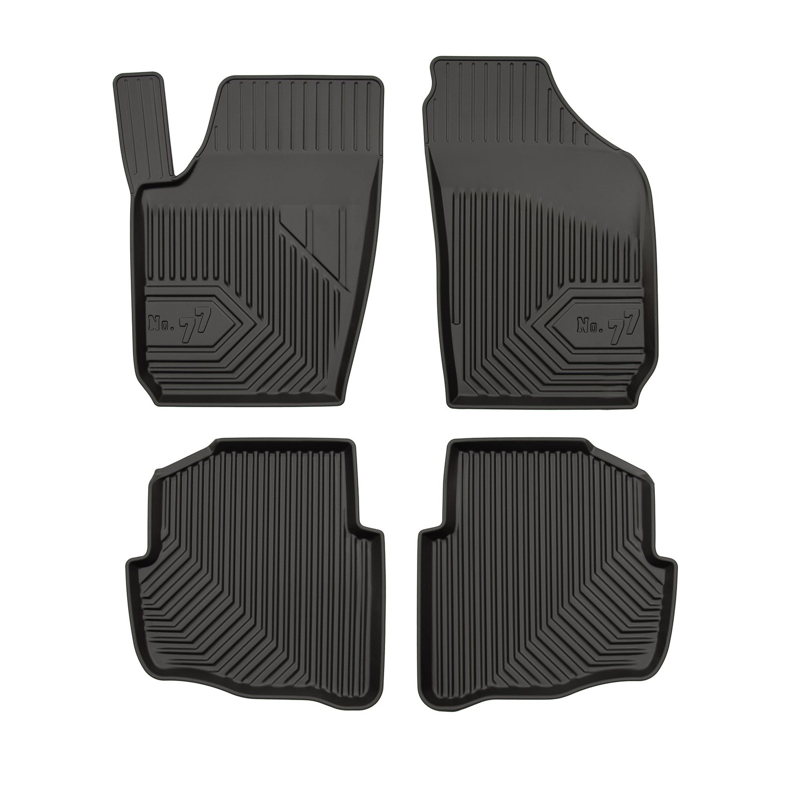 PACK 4 TAPETES BORRACHA NO.77 SKODA FABIA I 1999-2008
