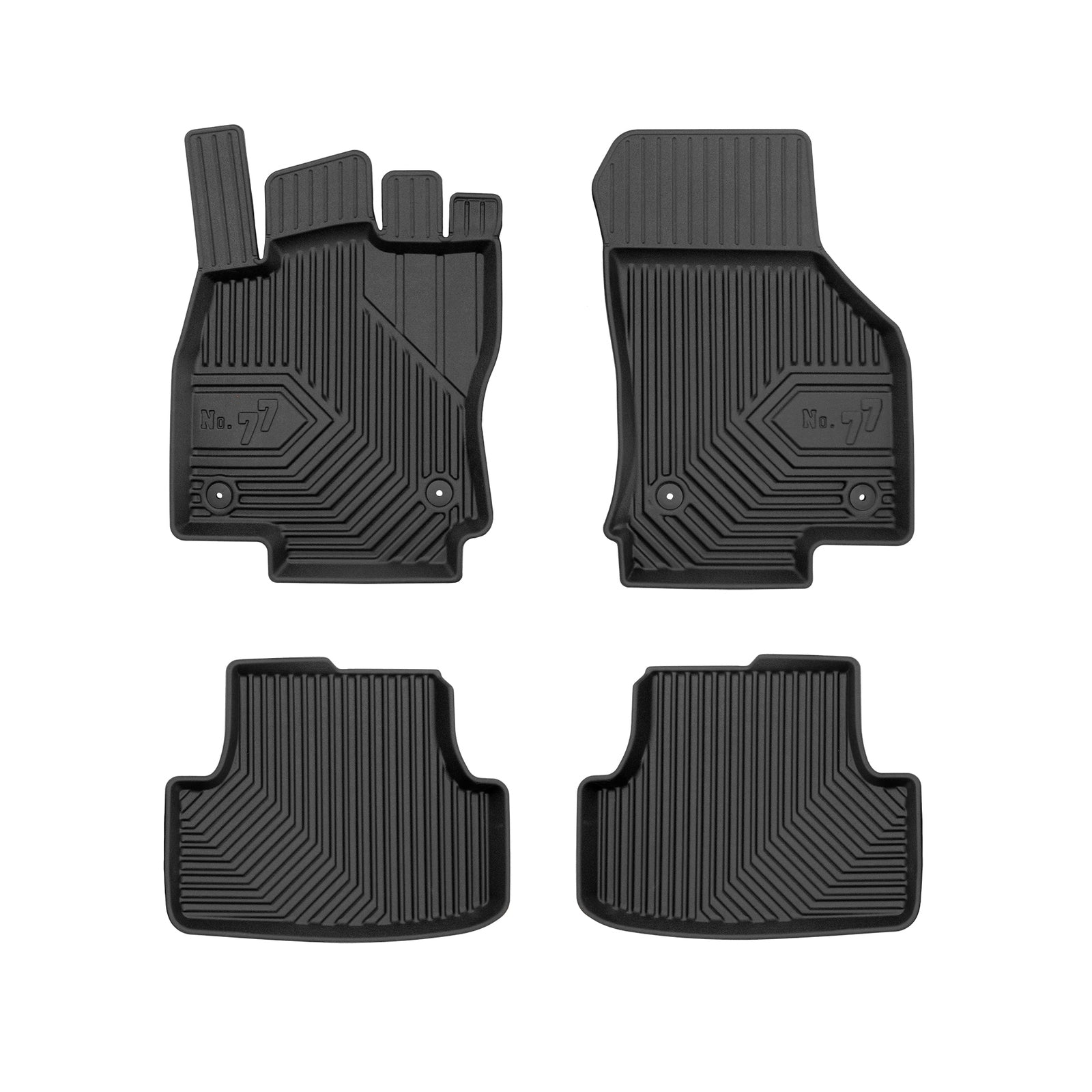 PACK 4 TAPETES BORRACHA NO.77 VOLKSWAGEN GOLF VIII 2019-> VERSÃO 2