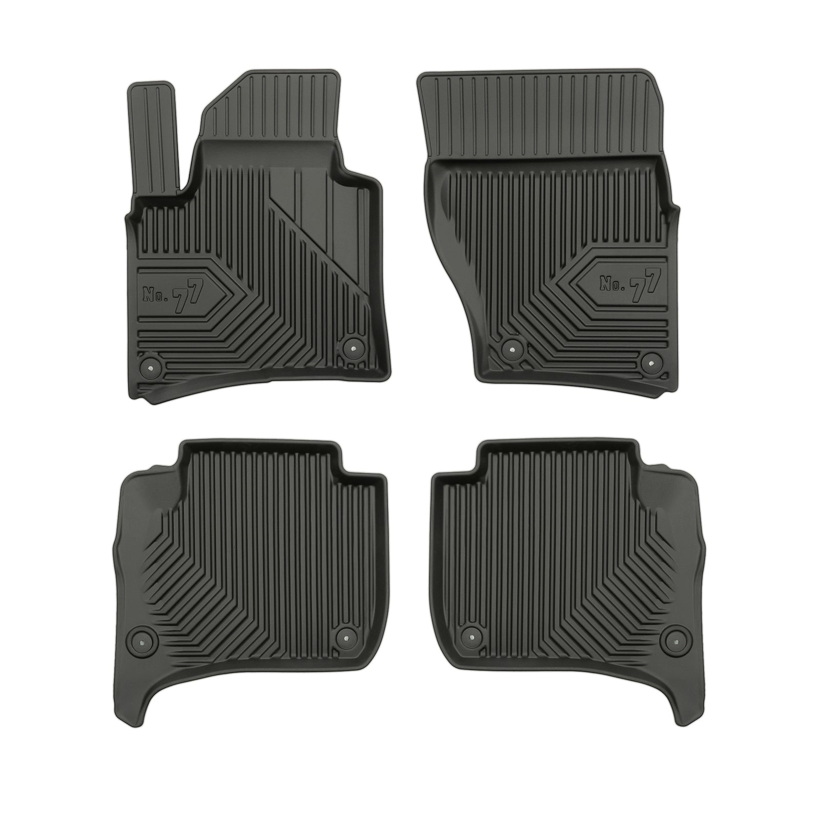 PACK 4 TAPETES BORRACHA NO.77 VOLKSWAGEN TOUAREG II 2010-2018