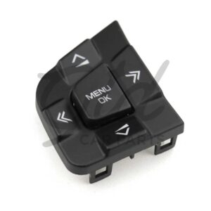 Conjunto de 2 Botões Pretos Esquerdos Volante Land Rover Discovery Jaguar XF XE F-PACE C-PACE