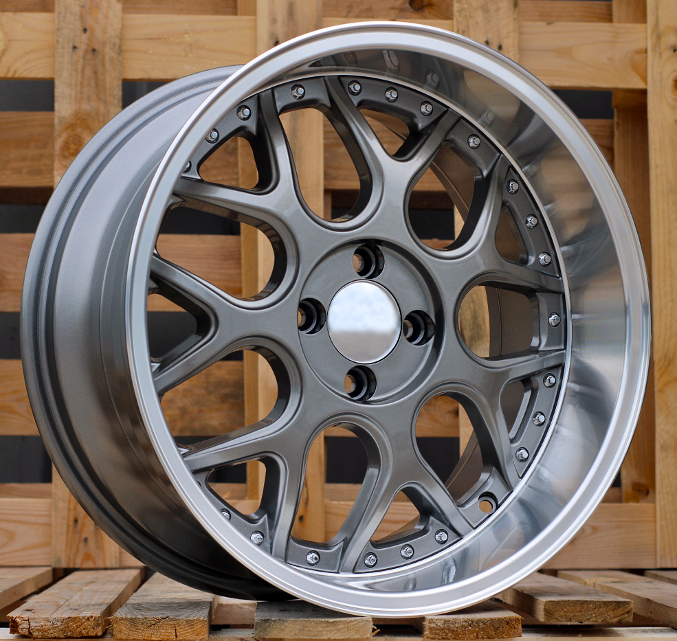 Jante SMART 17x8,5 ET20 3x112 - Gun Metal+Polished Lip