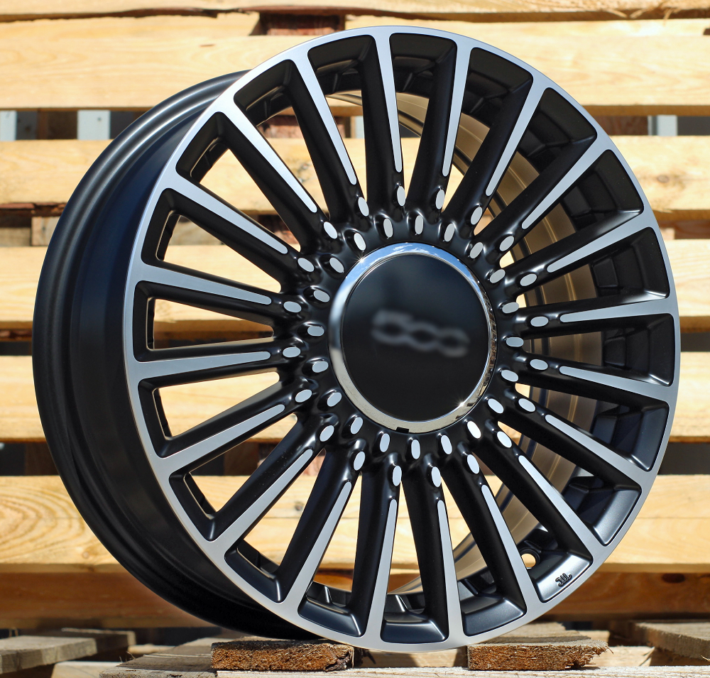 Jante FIAT 16x6,5 ET35 4x98 - Black Polished Half Matt