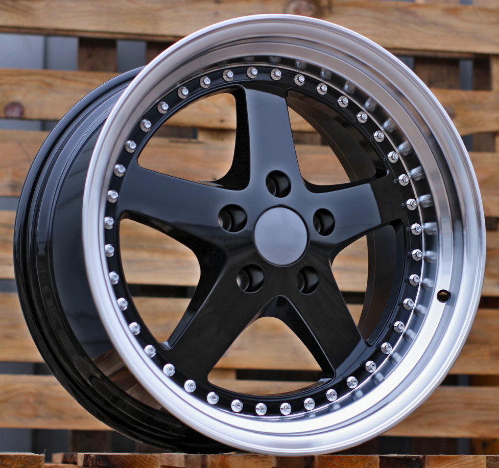 Jante BMW 18x8,5 ET30 5x120 - Black+Polished Lip