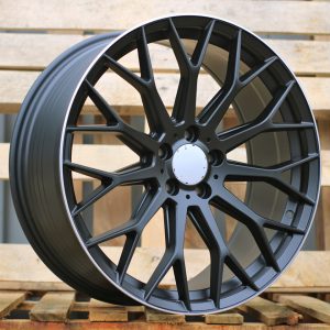 Jante Mercedes 18x8 ET43 5x112 - Black Half Matt+Polished Lip