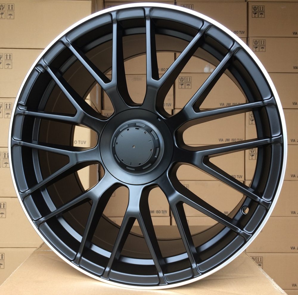 Jante Mercedes 19x8,5 ET35 5x112 - Black Half Matt+Polished Lip
