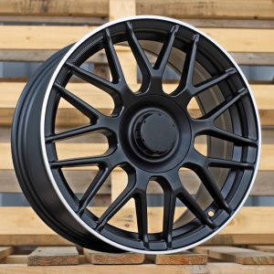 Jante Mercedes 17x7,5 ET35 5x112 - Black+Polished Lip