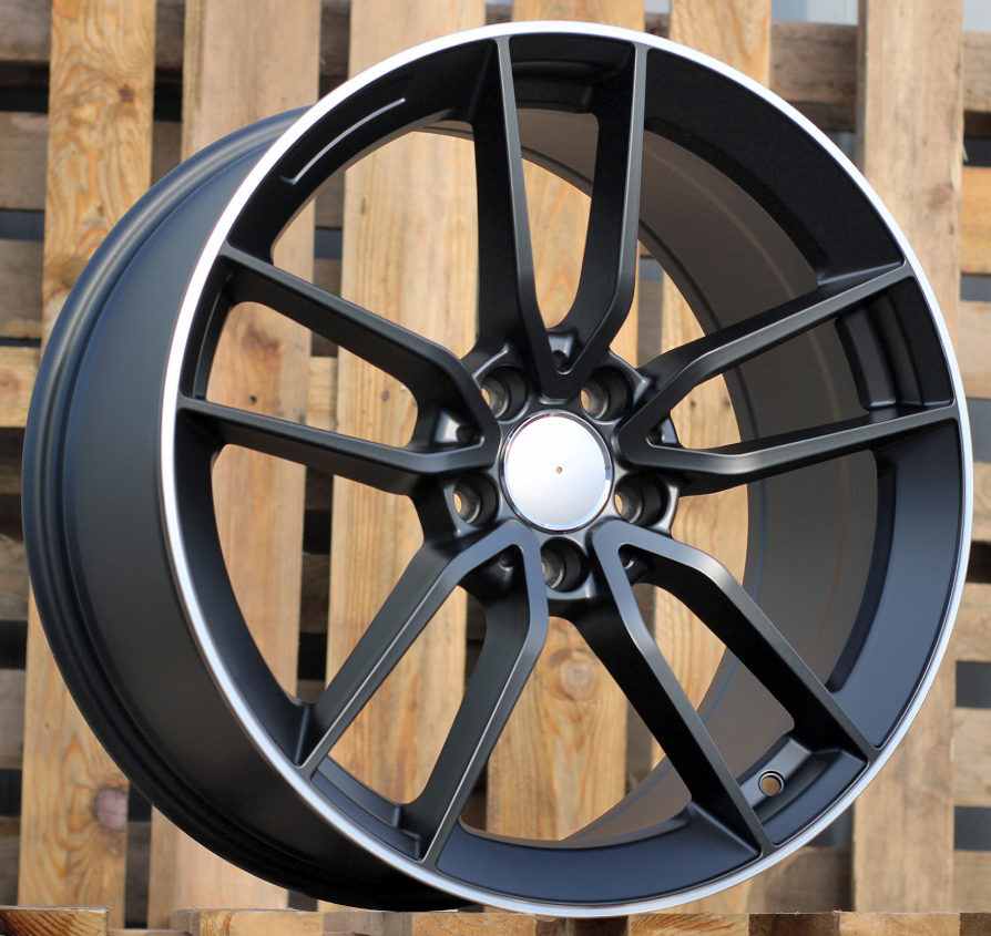 Jante Mercedes 19x9 ET49 5x112 - Black Half Matt+Polished Lip