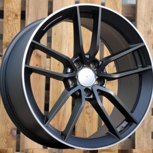 Jante Mercedes 19x8 ET43 5x112 - Black Half Matt+Polished Lip