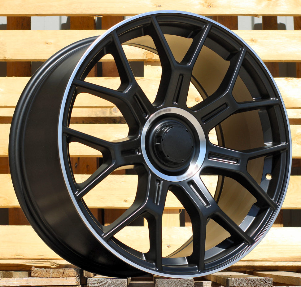 Jante Mercedes 19x8,5 ET38 5x112 - Black+Polished Lip