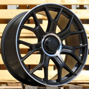Jante Mercedes 21x9,5 ET22 5x112 - Black Half Matt+Polished Lip
