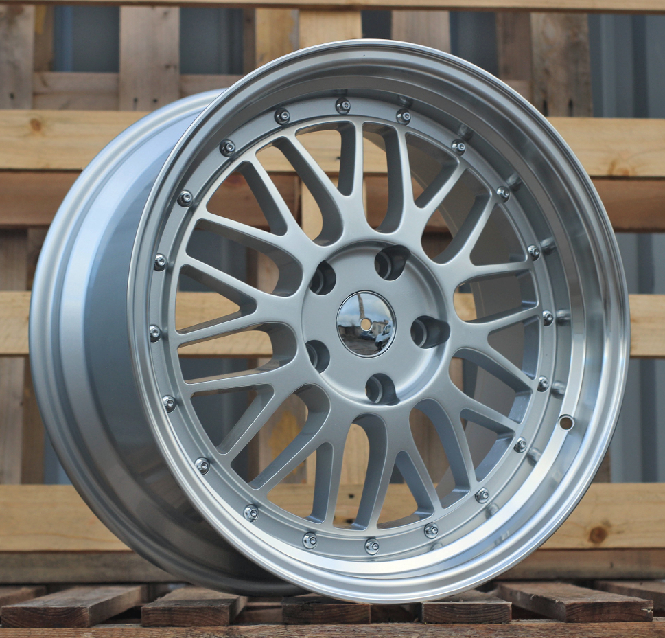 Jante RACIN 17x8,5 ET34 5x120 - Silver+Polished Lip