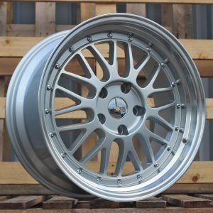 Jante RACIN 17x8,5 ET15 5x120 - Silver+Polished Lip