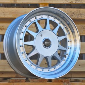 Jante RACIN 15x7,5 ET20 4x100 - Silver+Polished Lip