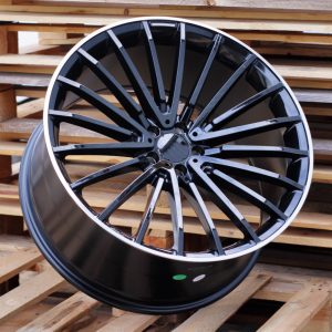 Jante Mercedes 19x8,5 ET38 5x112 - Black+Polished Lip