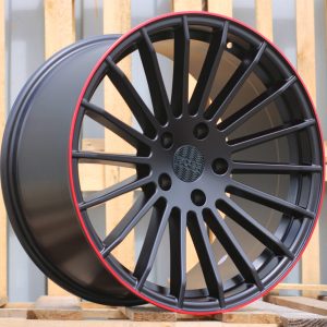 Jante HAXER 20x10,5 ET40 5x130 - Black Half Matt+Red Lip